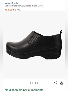 Dansko Piet Black Oiled Slip-On Clog